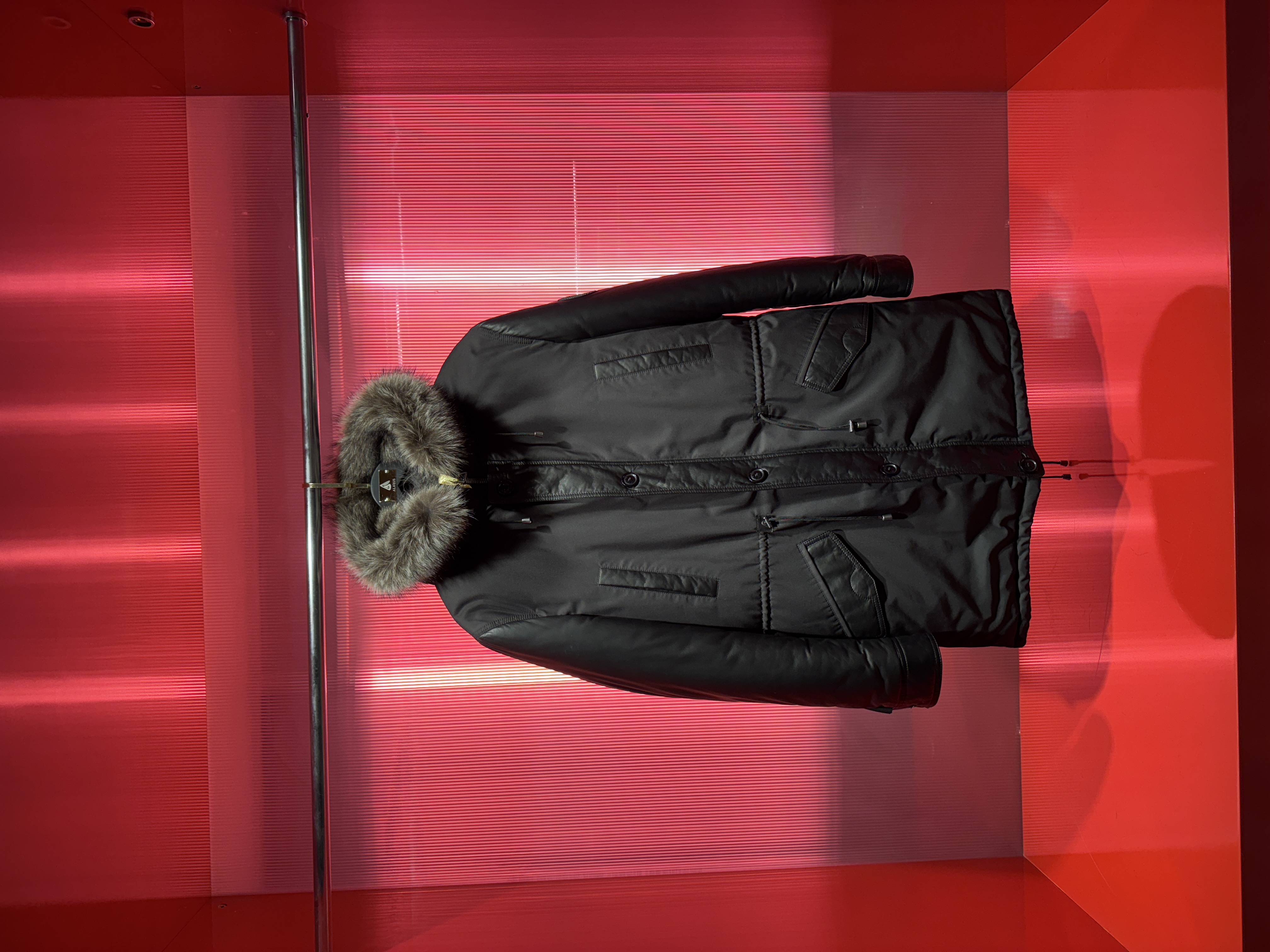 Doğal Rakun Kürklü Lüks Kış Parkası