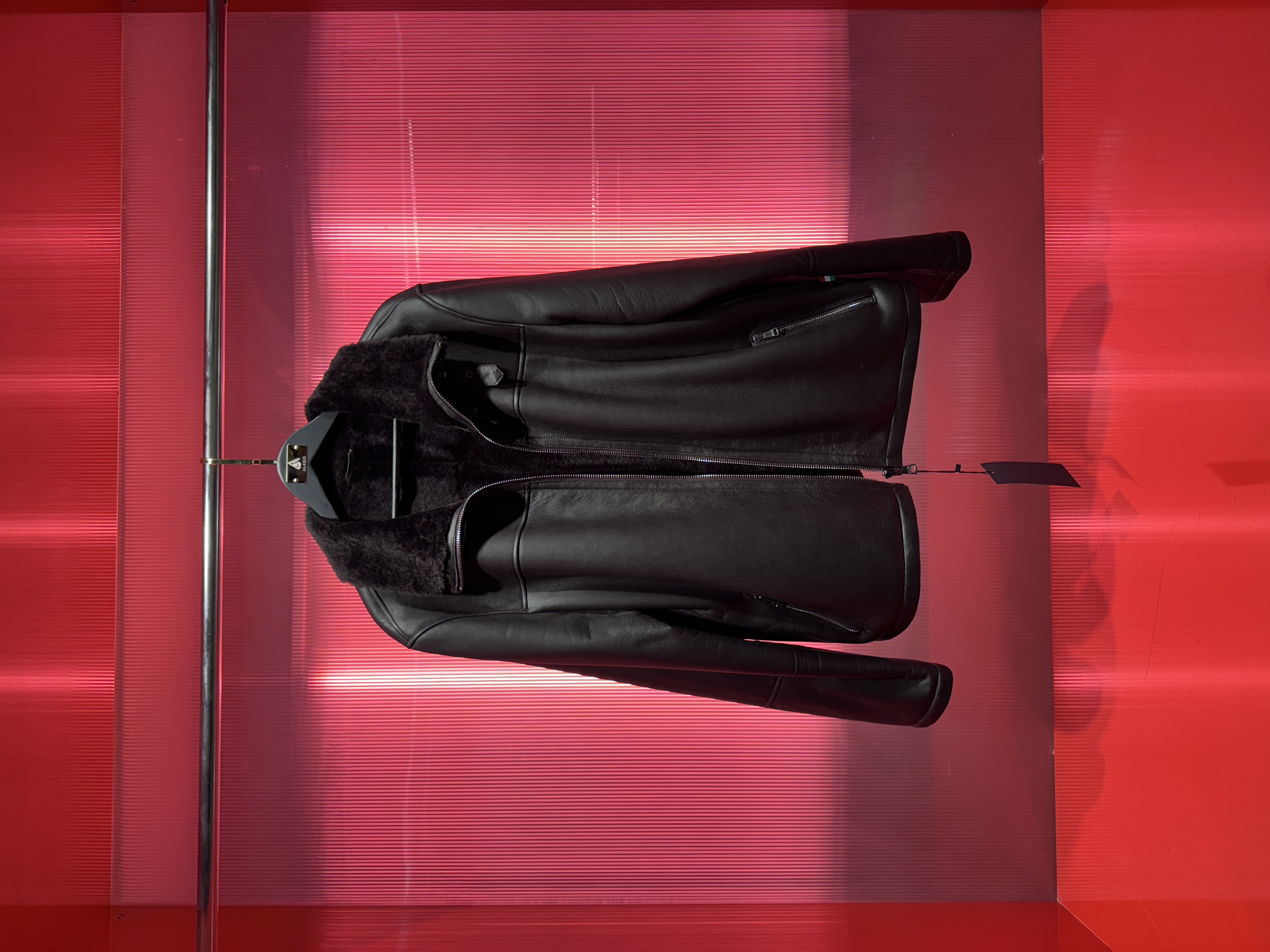 Bitter Brown Lamb Leather Shearling Jacket