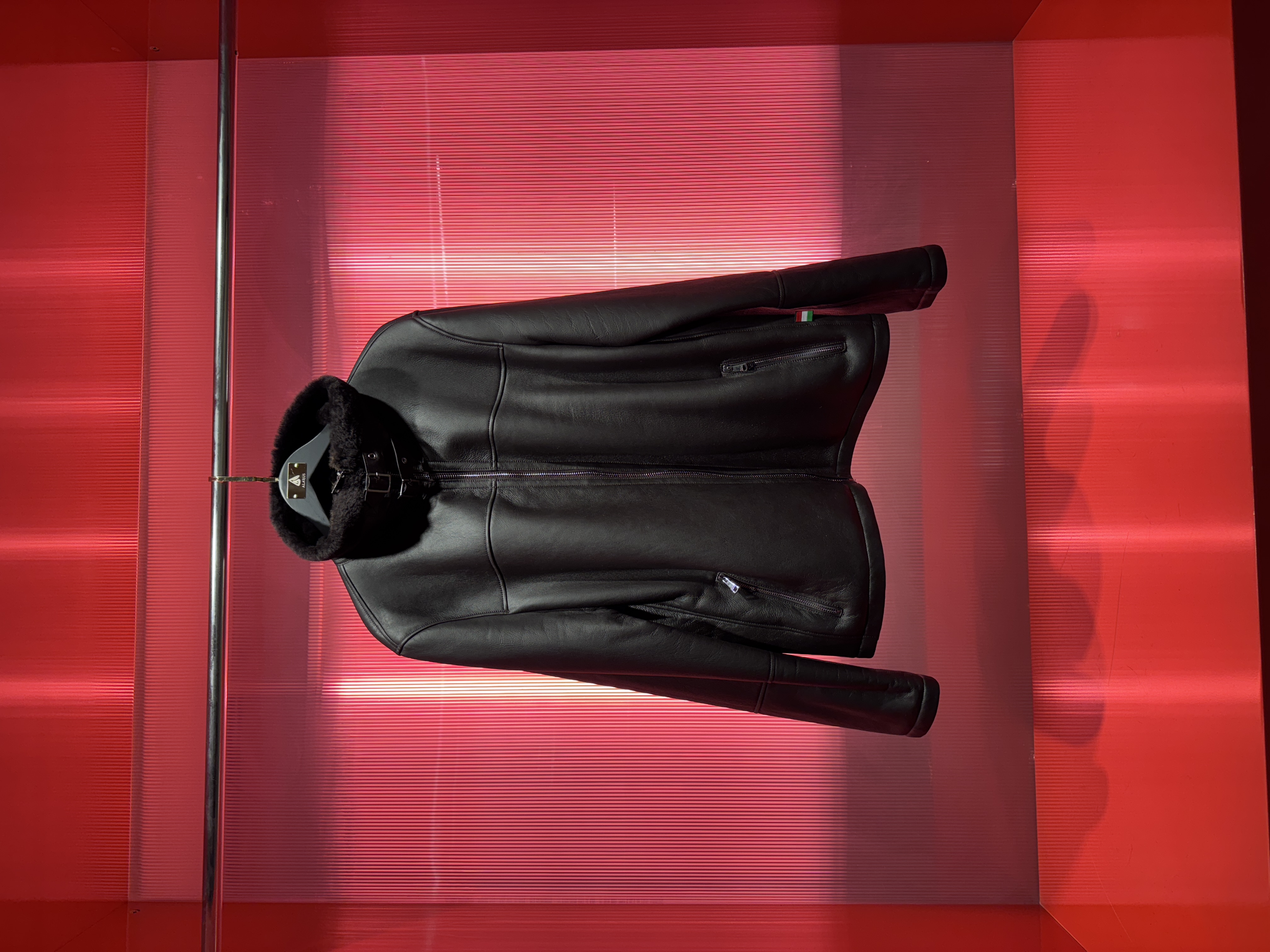 Bitter Brown Lamb Leather Shearling Jacket