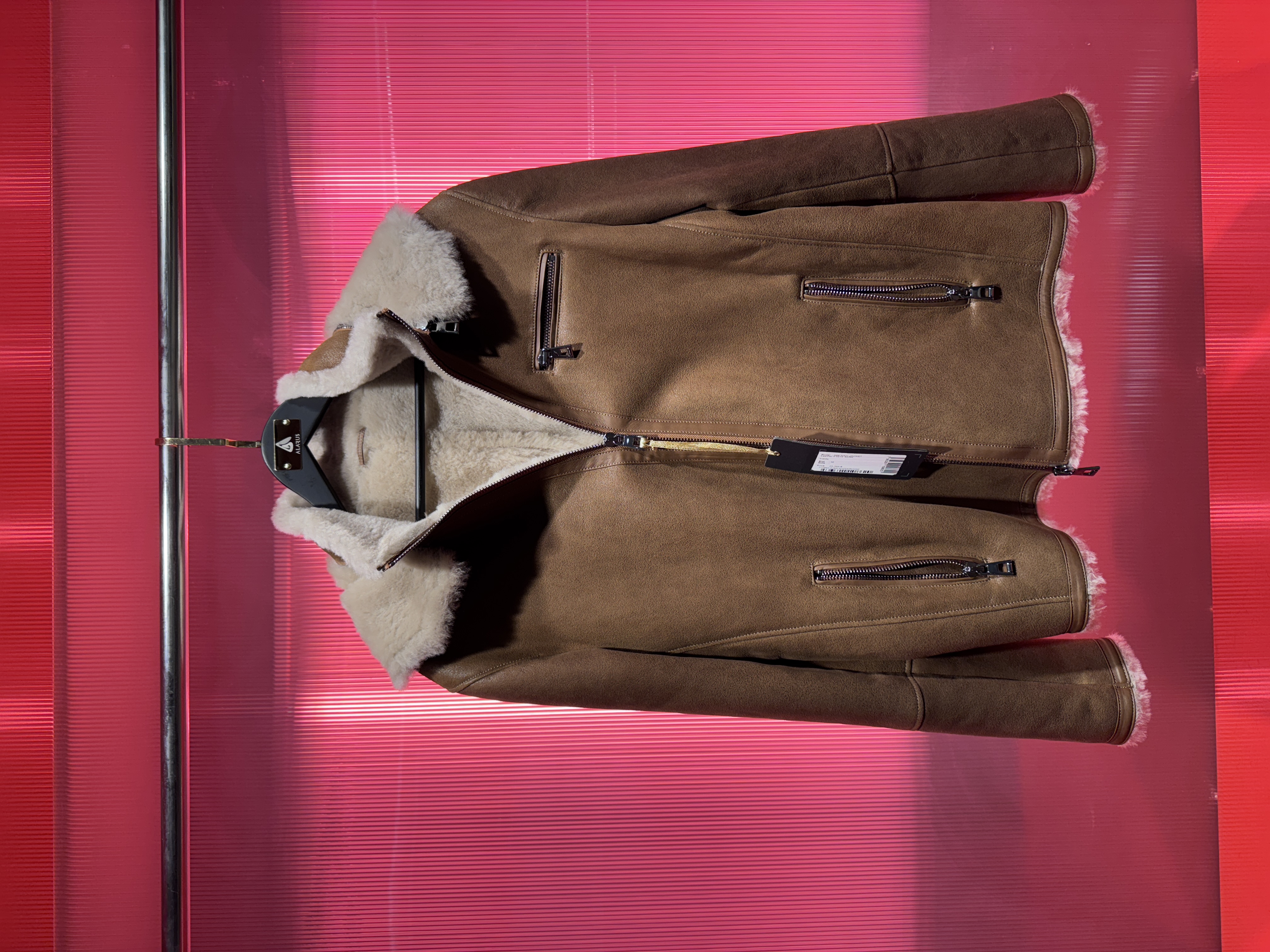 Kahverengi Kürk Astarlı Deri Mont